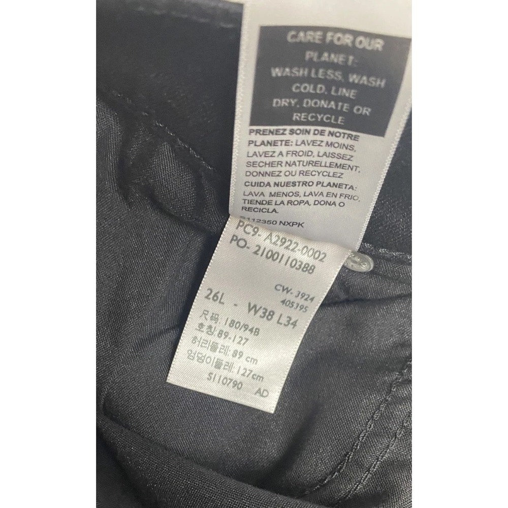 Levi Strauss Signature Jeans Womens 26L 38x34 Black Denim High Rise Straight Leg - Picture 4 of 15